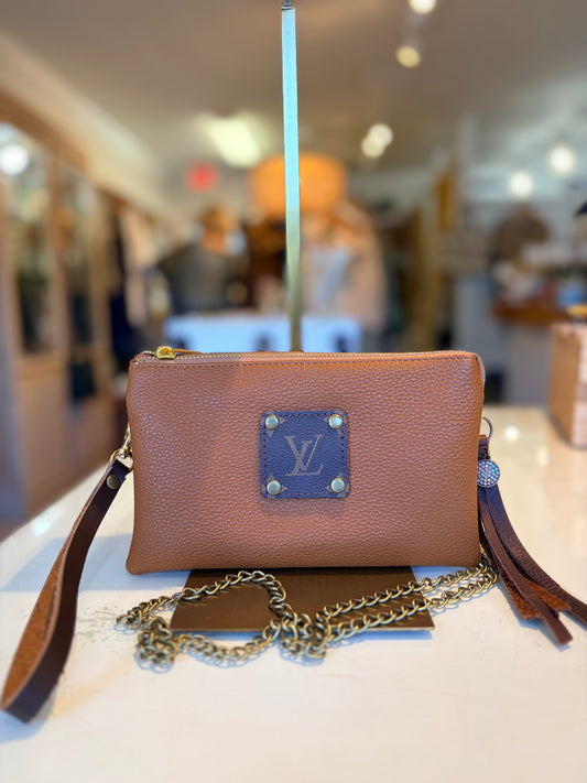 LV Upcycled Crossbody-Cognac