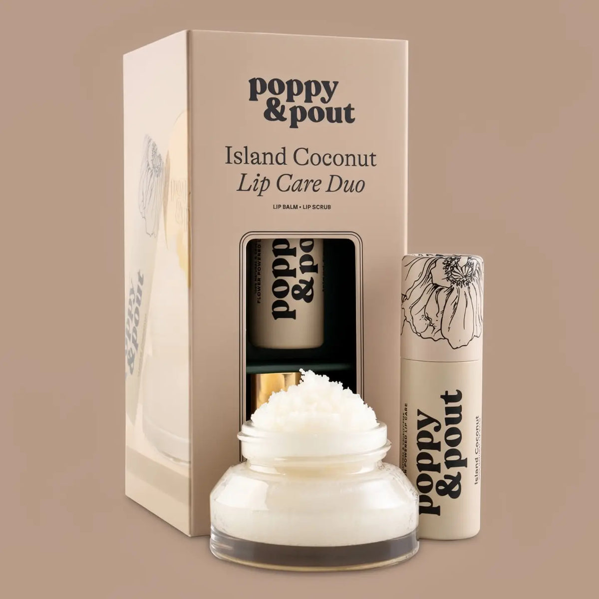Lip Care Duos-(Lip Balm/Lip Scrub-Island Coconut