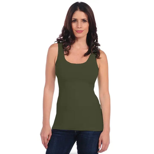 Seamless Smooth Tank-Olive