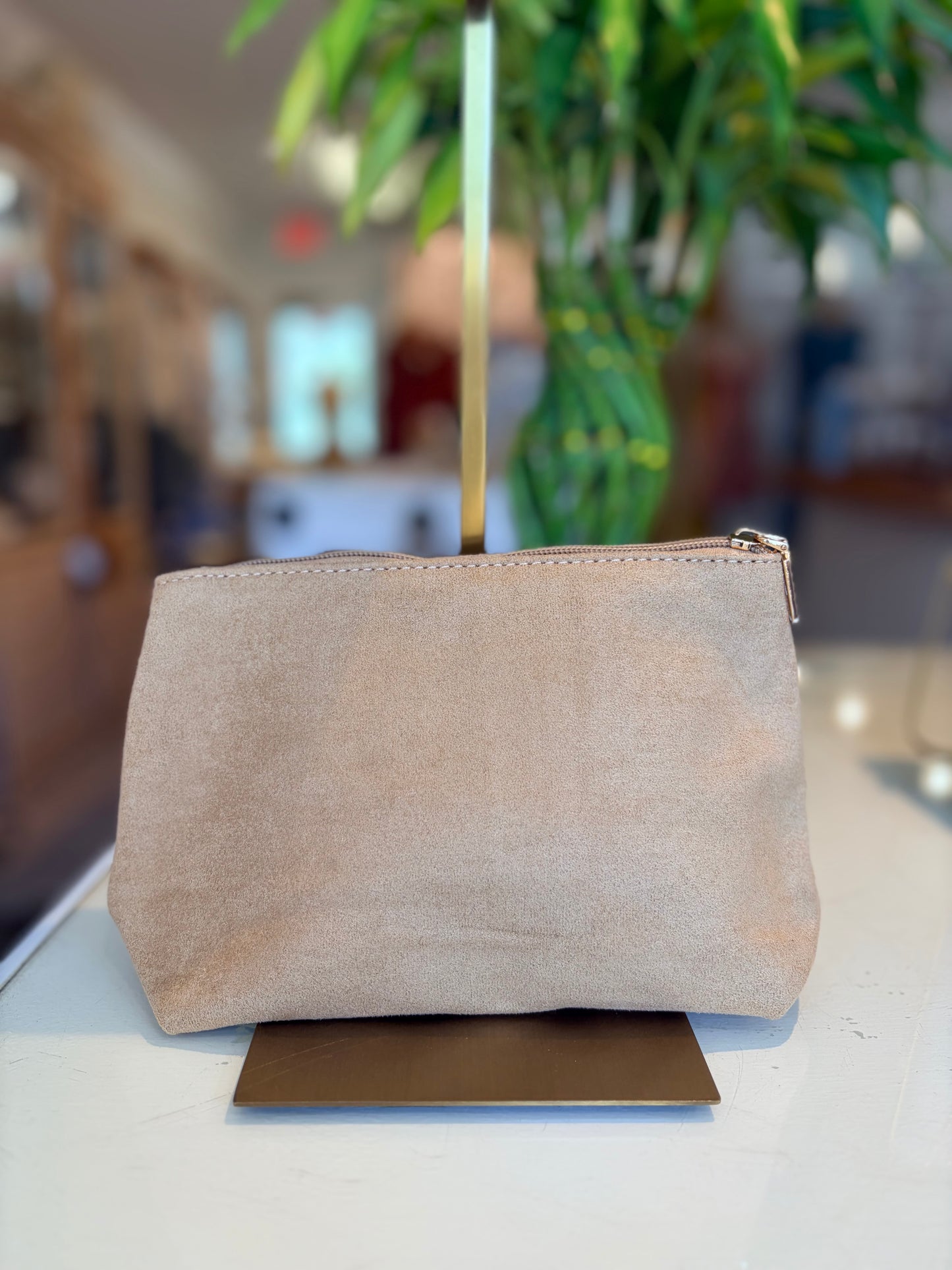 Flower Cut Out Suede Like Microfiber Leather Hobo Bag-Tan