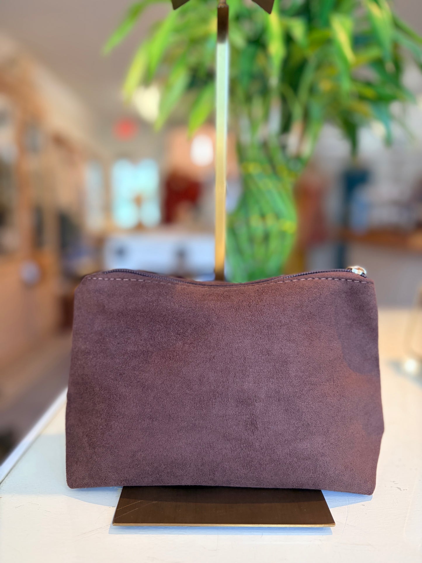 Flower Cut Out Suede Like Microfiber Leather Hobo Bag-Chocolate