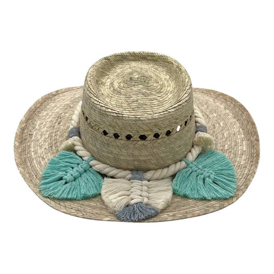 Espanol Palm Hat-Turquoise