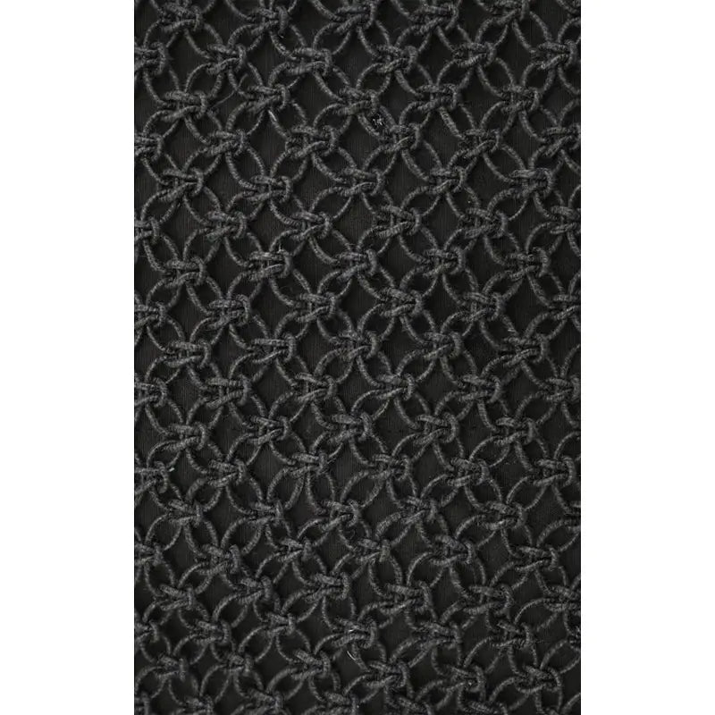 Poolside Jute Macrame Tote-Black
