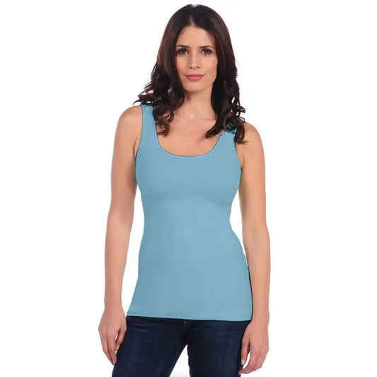 Seamless Smooth Tank-Sky Blue