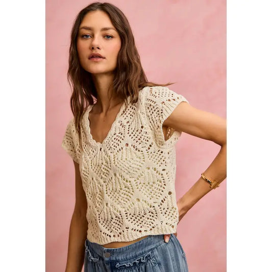 Low Gauge Casual Dolman Sweater-Ivory