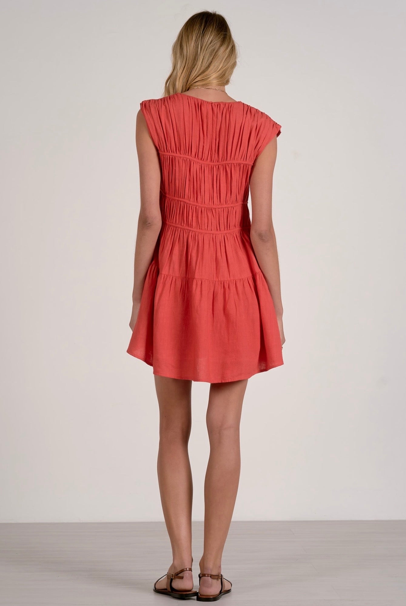 Tiered Dress-Red