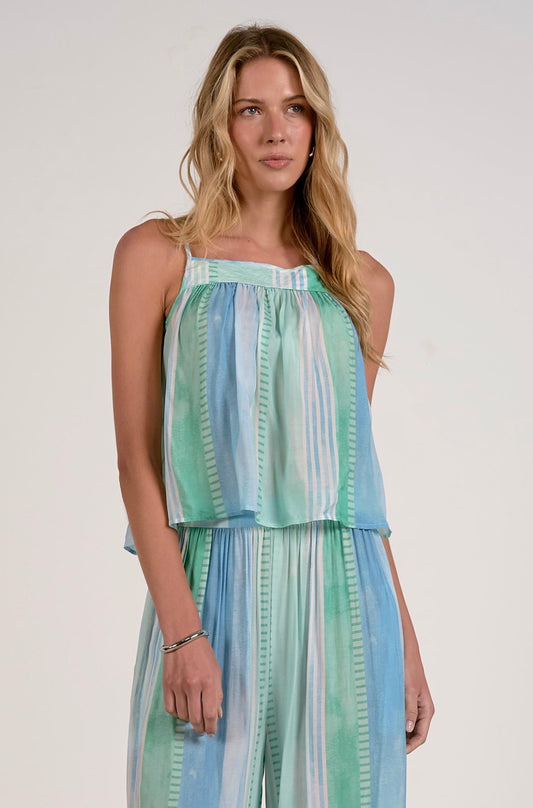 Spaghetti Strap Top-Blue Strovia