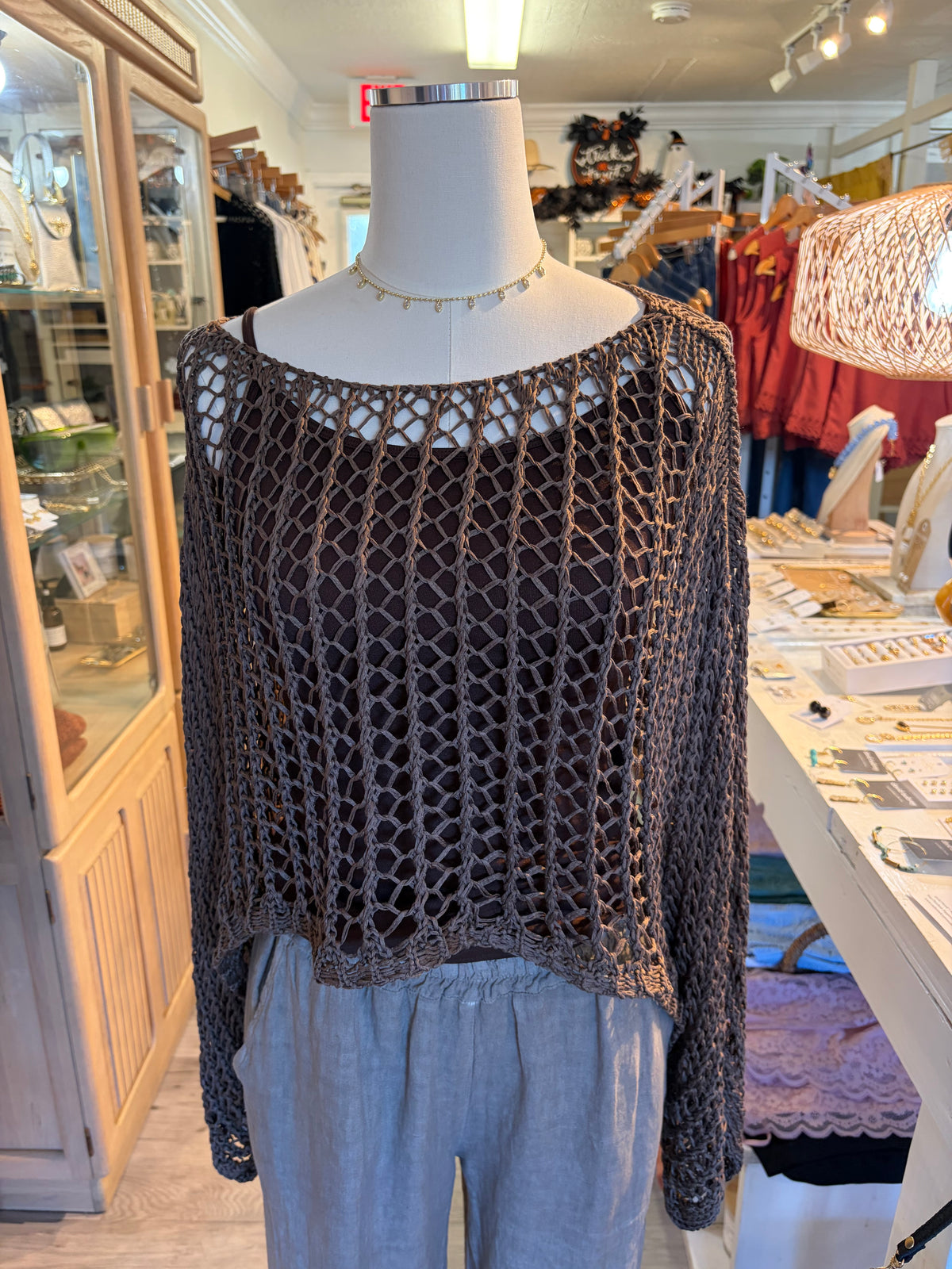 Crochet Top-Chocolate