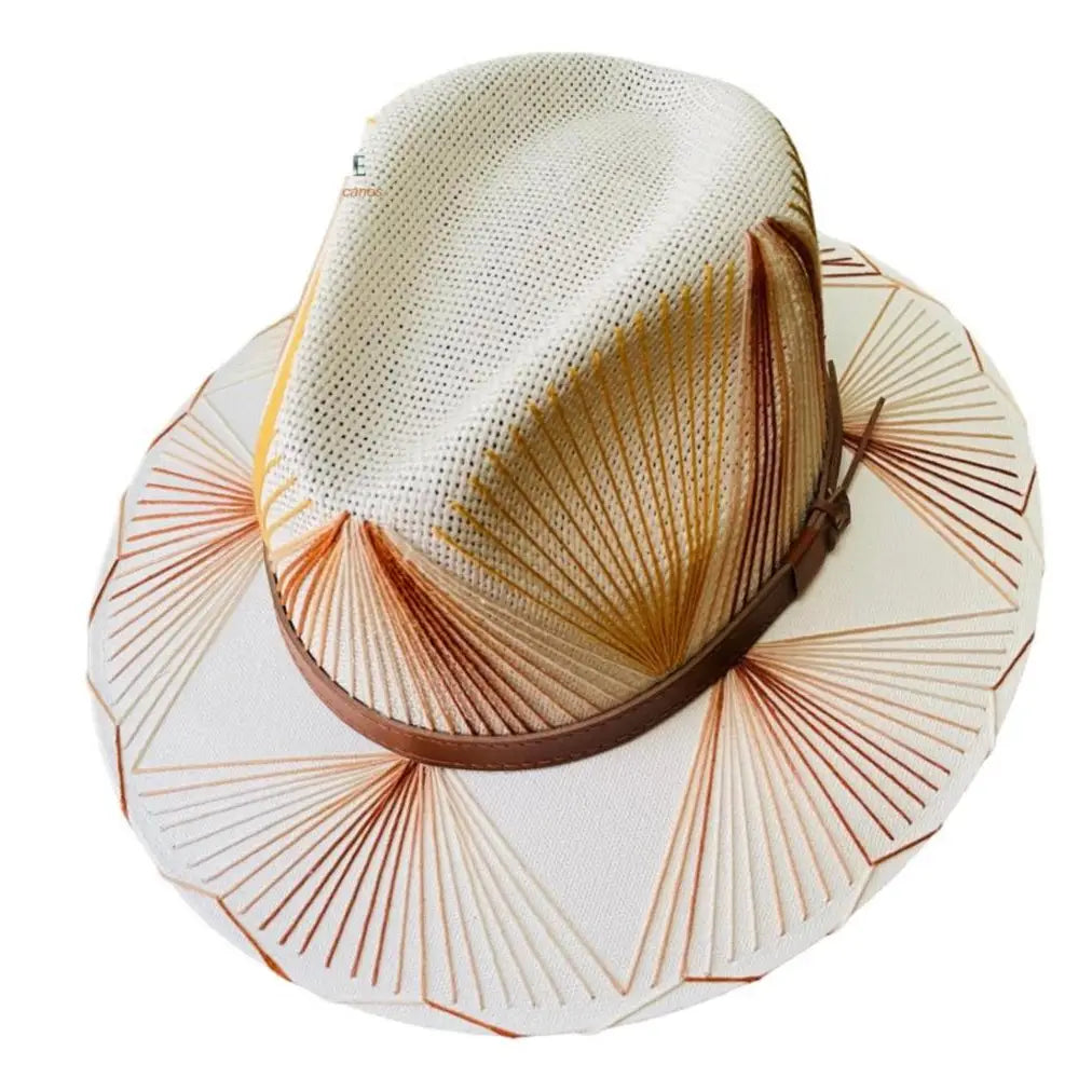 Agave Embroidered Hat-Brown
