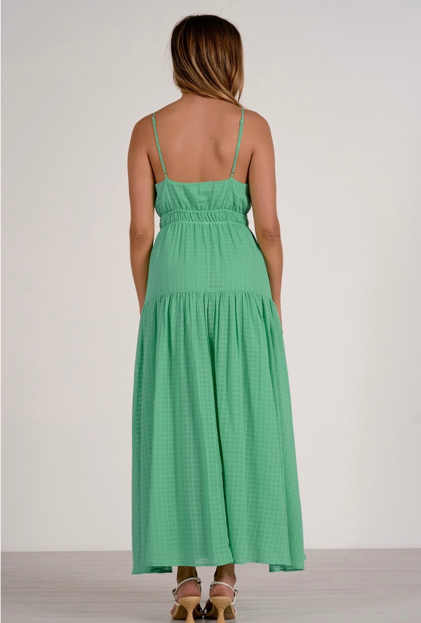 Maxi Dress w/Spaghetti Straps-Mint