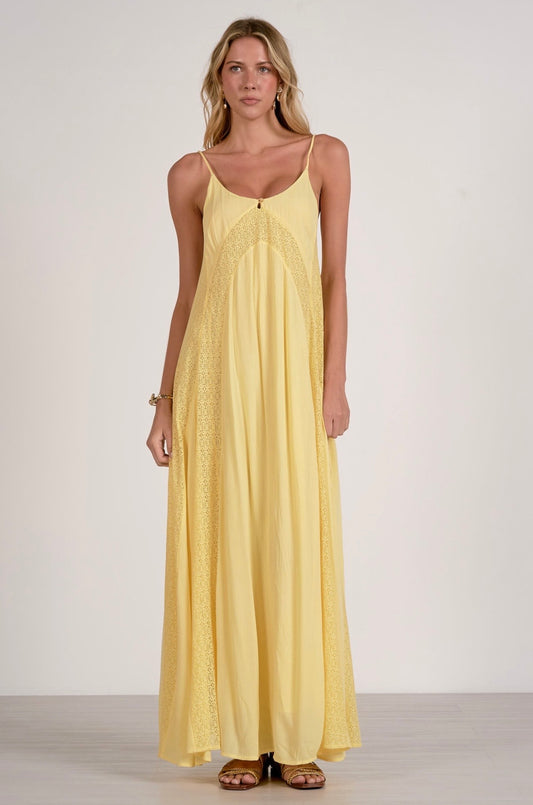 Maxi Dress w/Spaghetti Straps-Vanilla