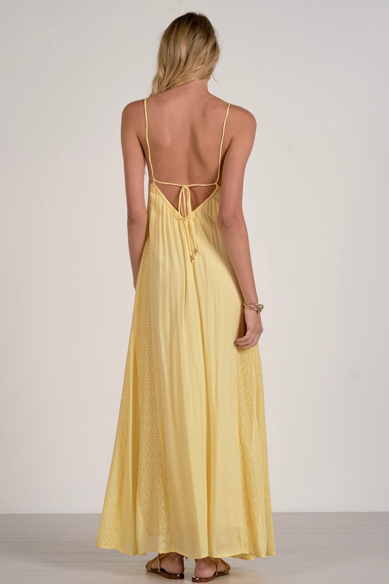 Maxi Dress w/Spaghetti Straps-Vanilla