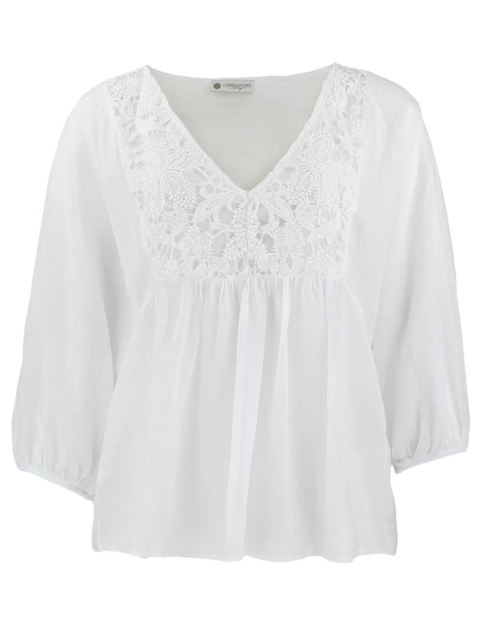Kristiana Cotton Blouse-White