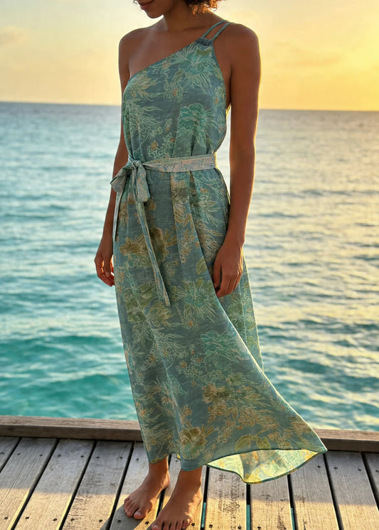 Aurora One Shoulder Dress-Surf Side