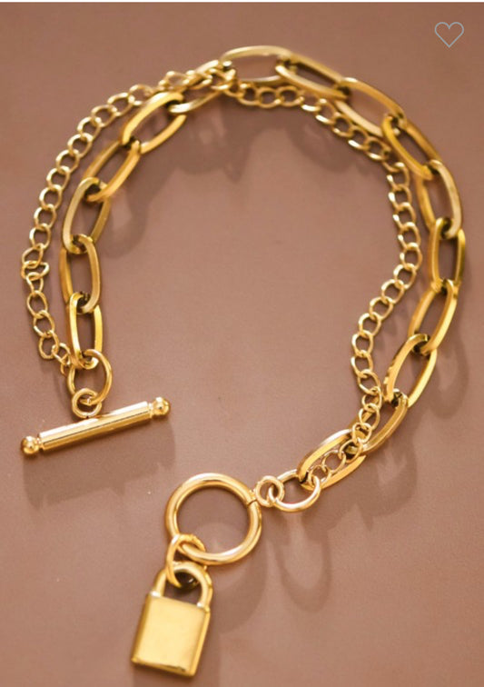 18K Non Tarnishing Stainless Steel Chain Bracelet