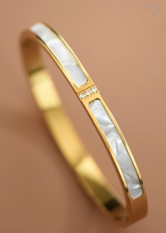 18K Non Tarnishing Stainless Steel Bangle Bracelet