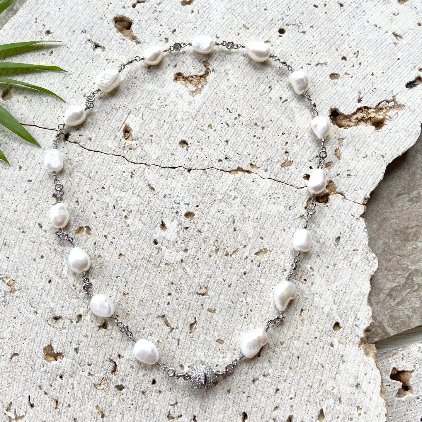 Magnetic Genuine Pearl Necklace