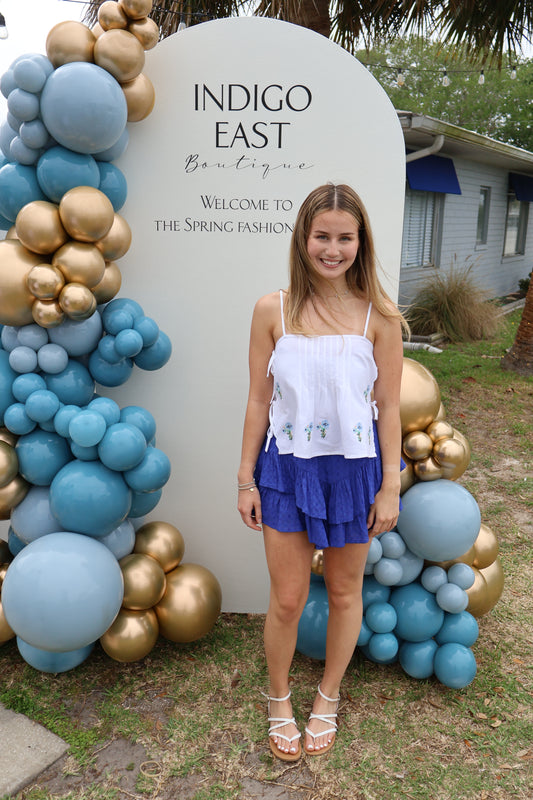 Donna Skort-Blue