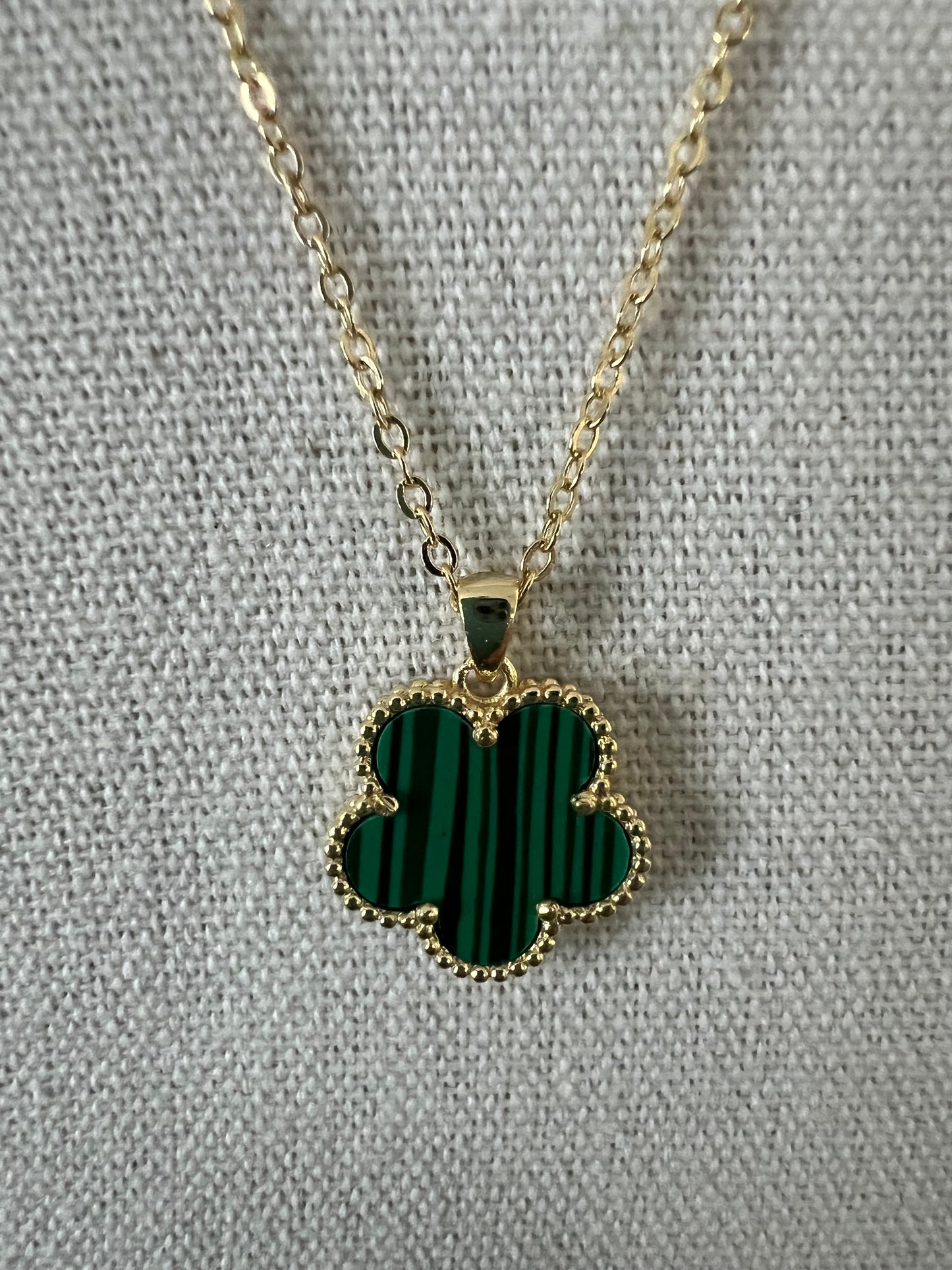 Pendant Necklace-Malachite Green