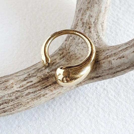 Molten Cluster Handmade Ring - Single Orb - Brass