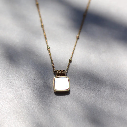 Dee Necklace-White-Water Resistant