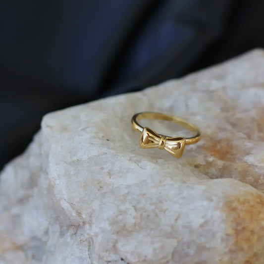 Bow Ring-Gold-Water Proof