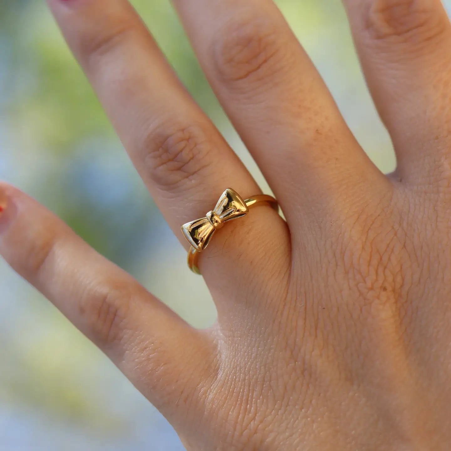 Bow Ring-Gold-Water Proof