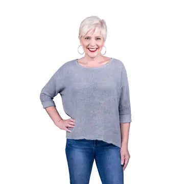 Long Sleeve Raglan Top - Dark Grey