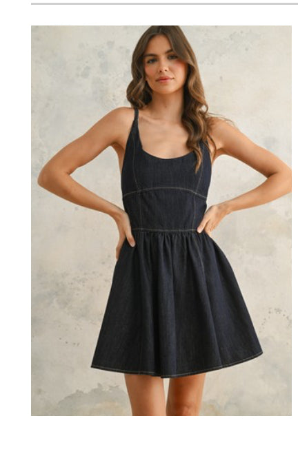 Indigo Denim Mini Dress