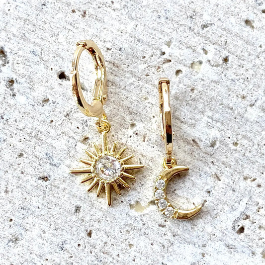 Sun & Moon Celestial Earrings