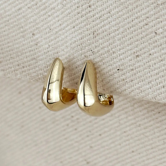 18K Gold Filled Shaped Hoop Earrings