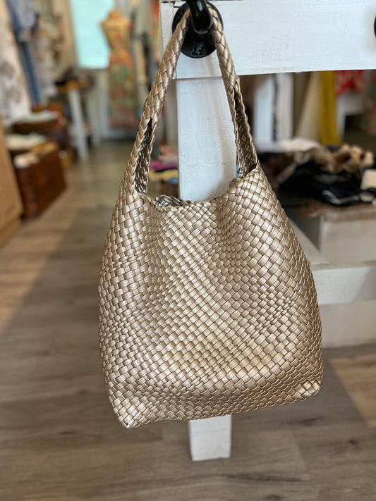 Woven Bag-Champagne