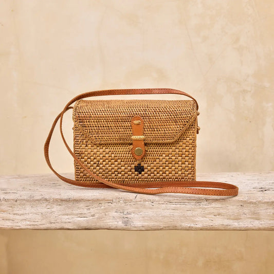 Ata Vine Rectangle Box Crossbody Bag