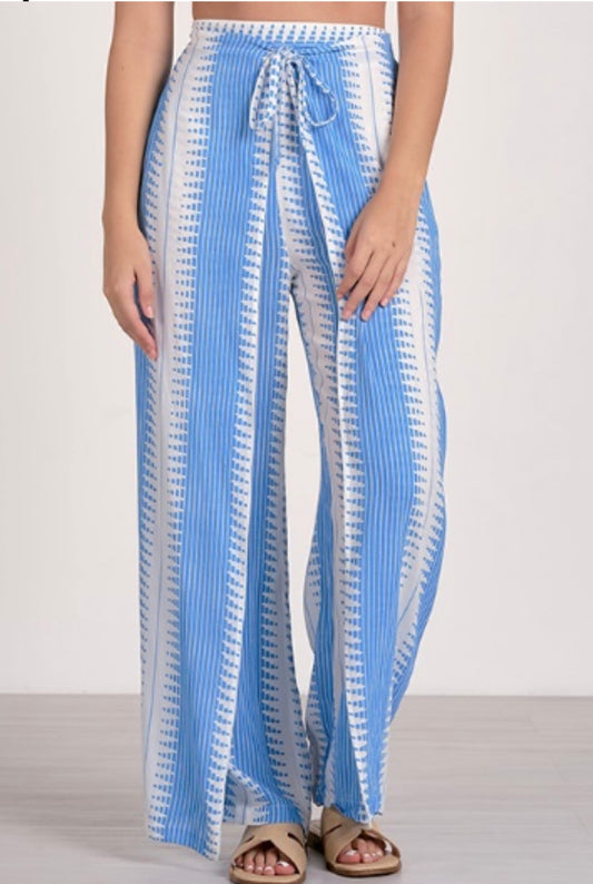Wrap Pants-Blue Bright Kenya