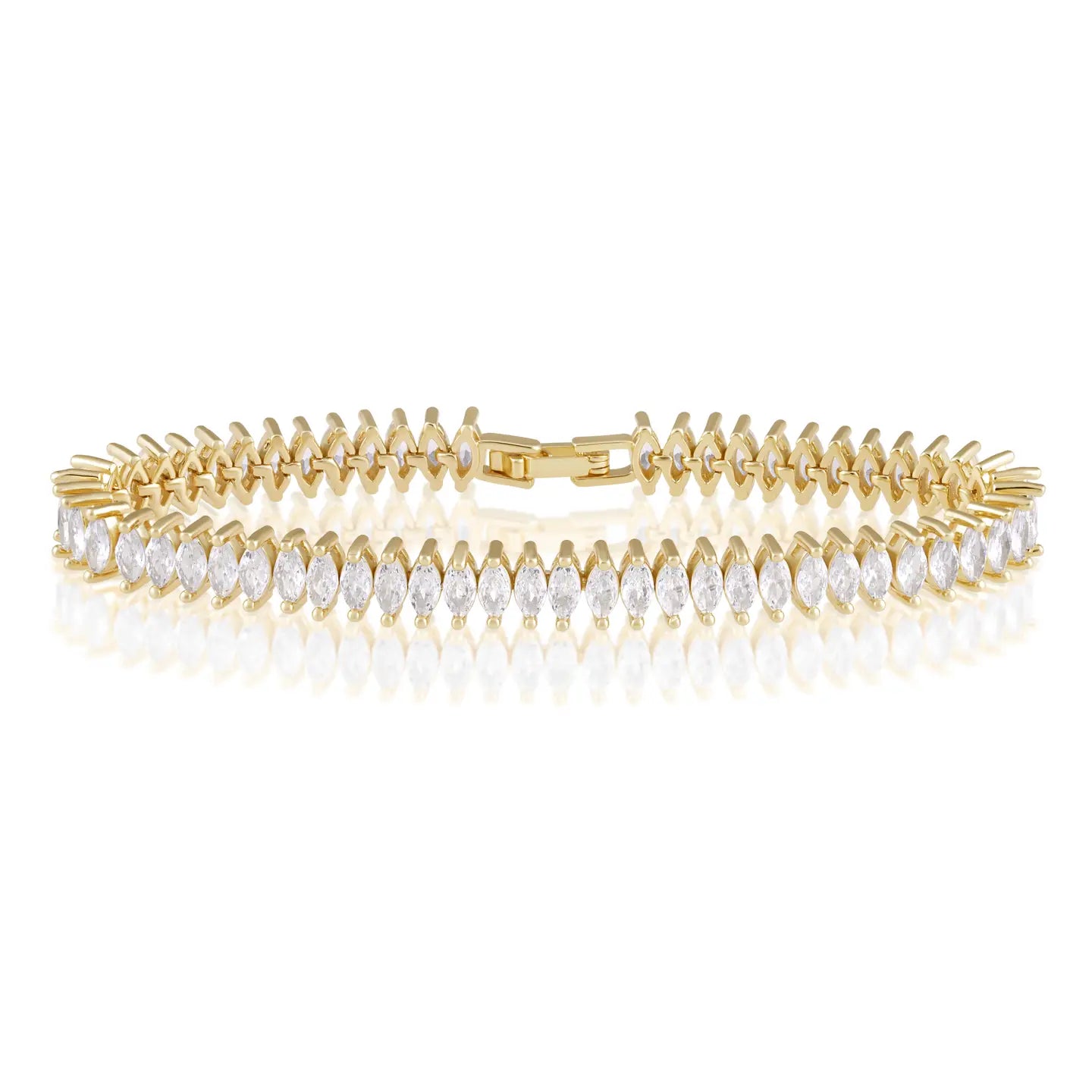 Maisley Tennis Bracelet-Gold