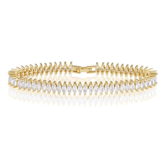 Maisley Tennis Bracelet-Gold