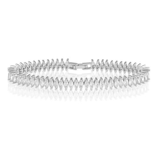 Maisley Tennis Bracelet-Silver