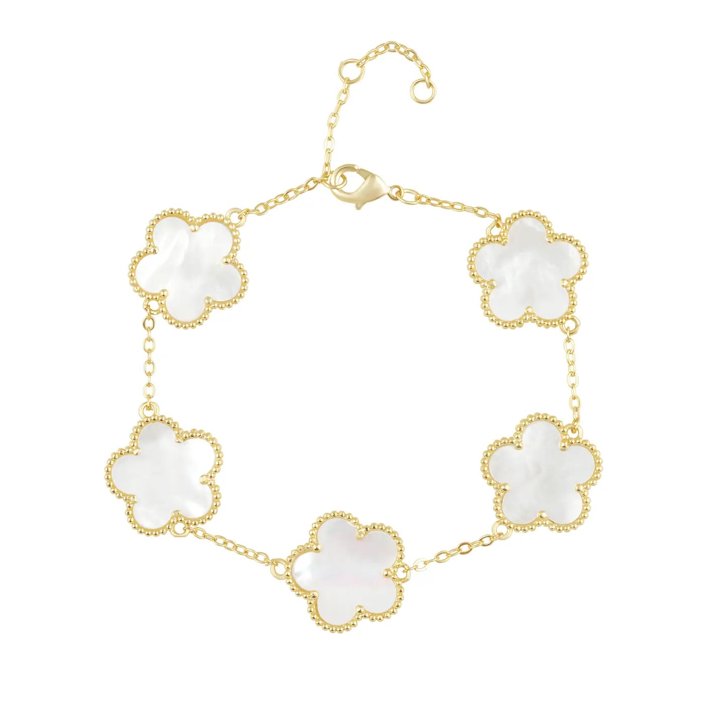 Adeline Clover Bracelet-Mother of Pearl