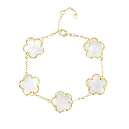 Adeline Clover Bracelet-Mother of Pearl