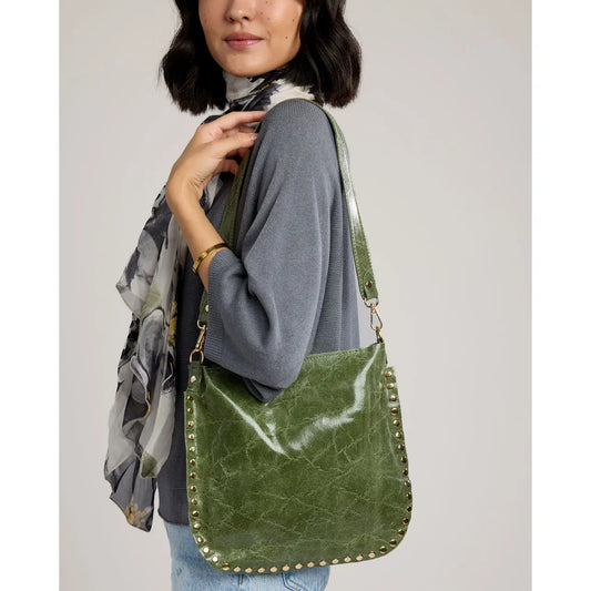 Lia Studded Bag-Moss