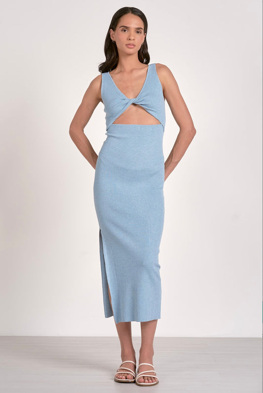 Maxi Front Twist-Faded Blue
