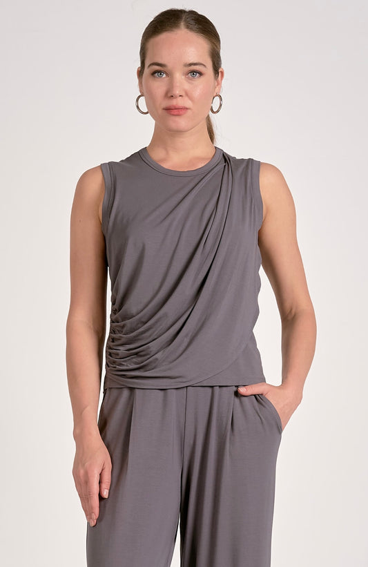Tank Top Draped-Grey