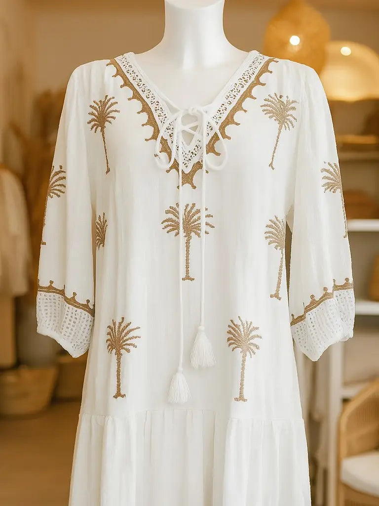 Mary Short Dress-White