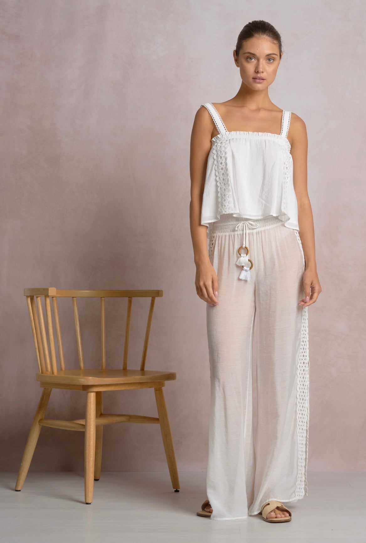 Flowy Tank Top-White