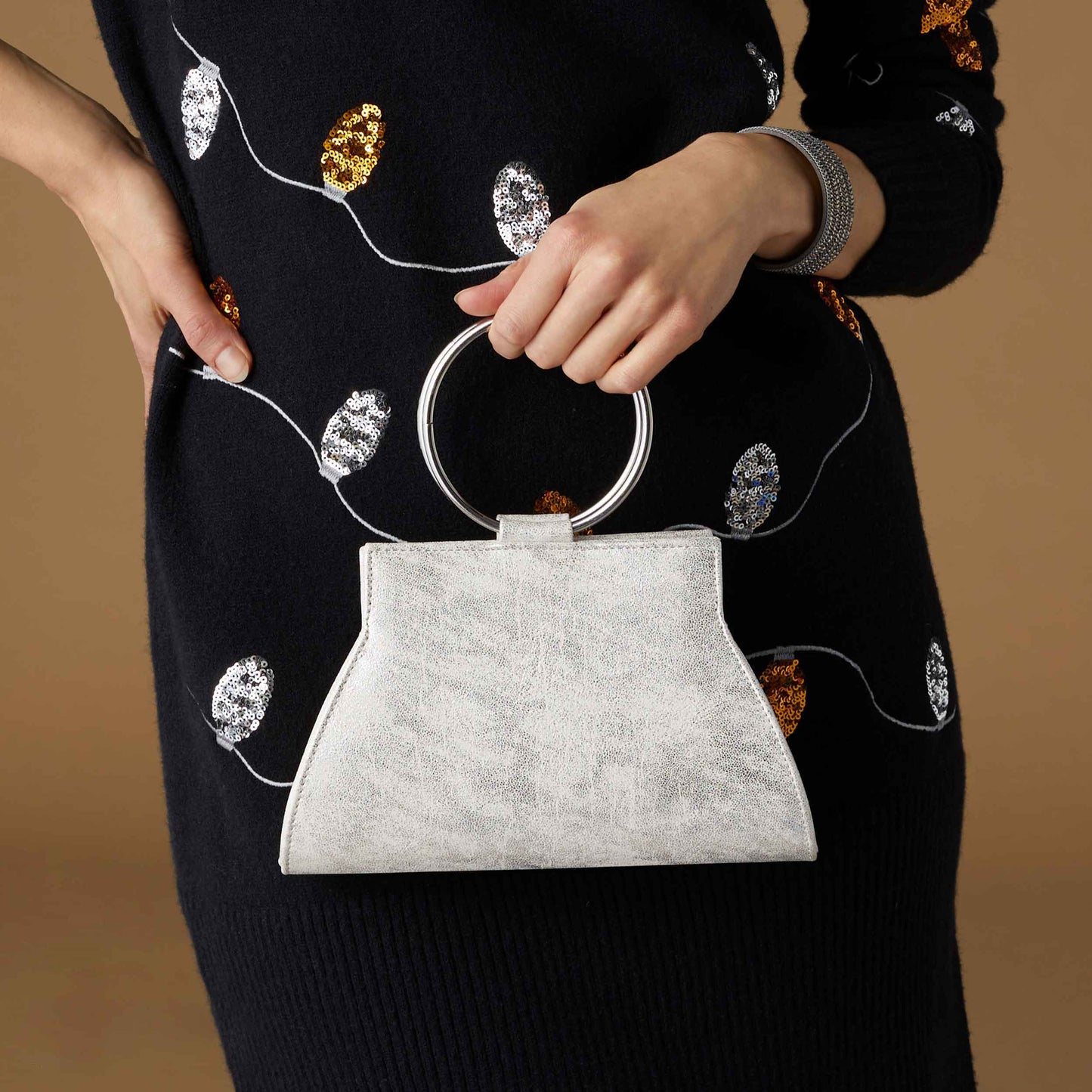 Lucy Shimmer Wristlet-Gold